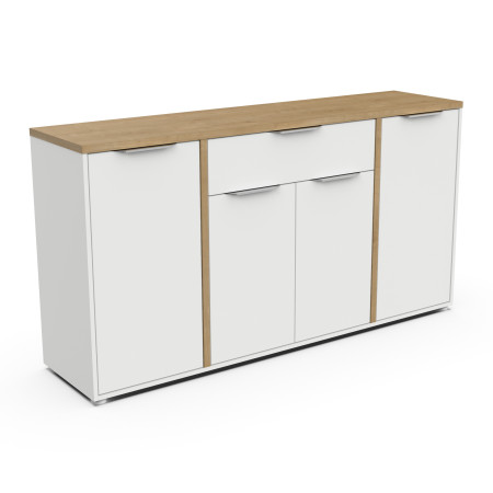 Large sideboard in white and brown color (#3479)
