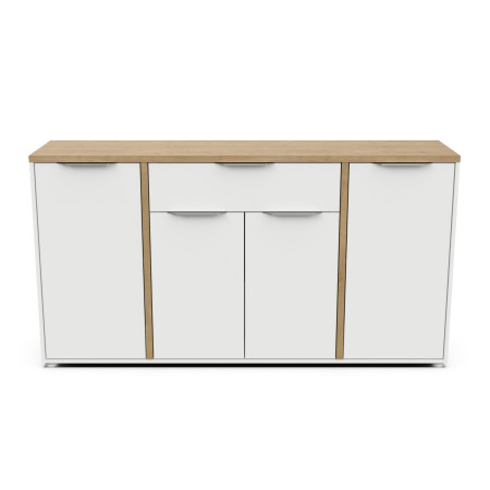 Large sideboard in white and brown color (#3479)