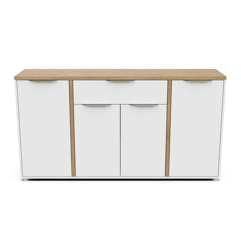 Large sideboard in white and brown color (#3479)