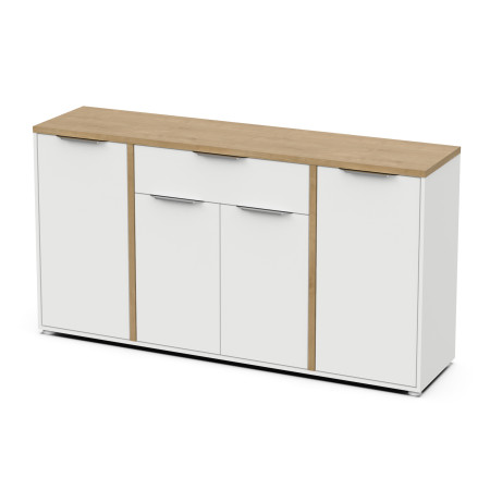 Large sideboard in white and brown color (#3479)