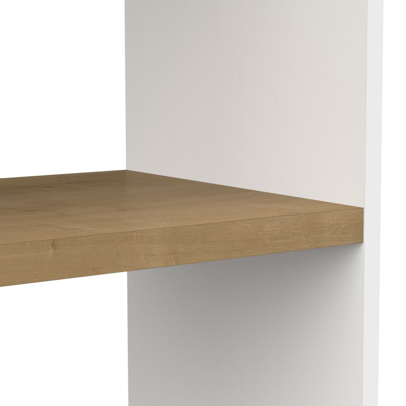 High cube cabinet with 8 shelves in brown and white color (#3481)