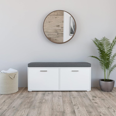 Shoe cabinet with upholstered top (#3520)