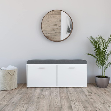 Shoe cabinet with upholstered top (#3520)