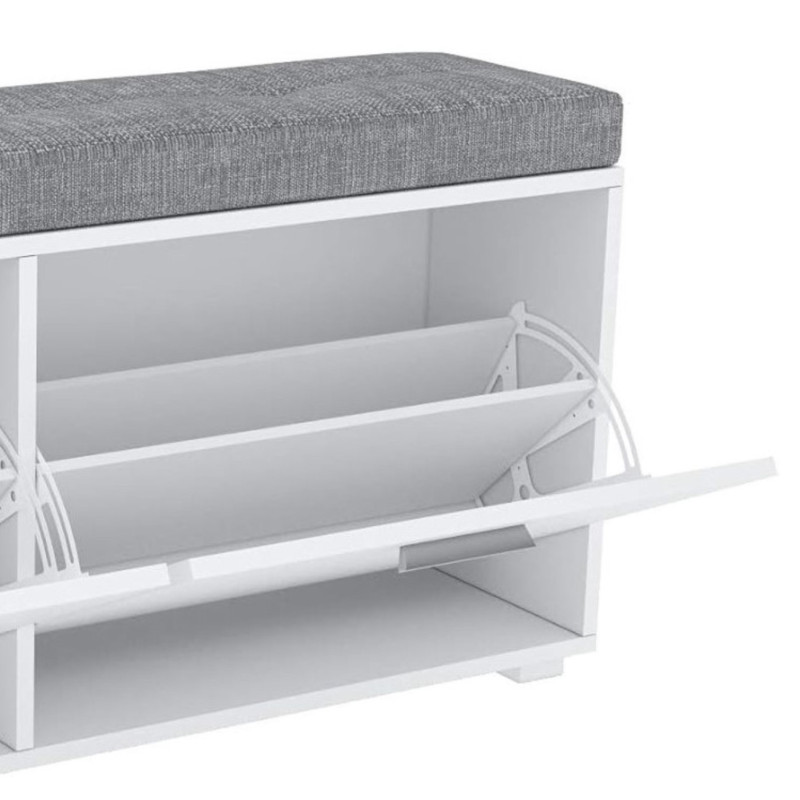 Shoe cabinet with upholstered top (#3520)