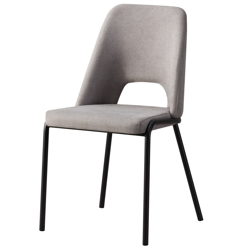 Dining chair with an exposed metal frame and open backrest (#3587)