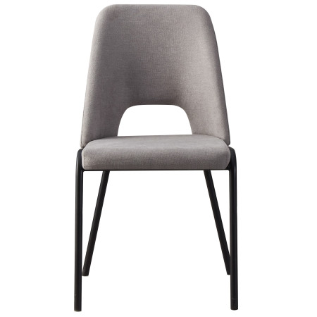 Dining chair with an exposed metal frame and open backrest (#3587)