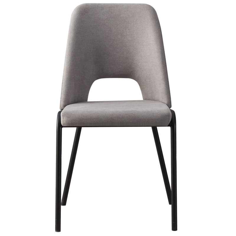 Dining chair with an exposed metal frame and open backrest (#3587)