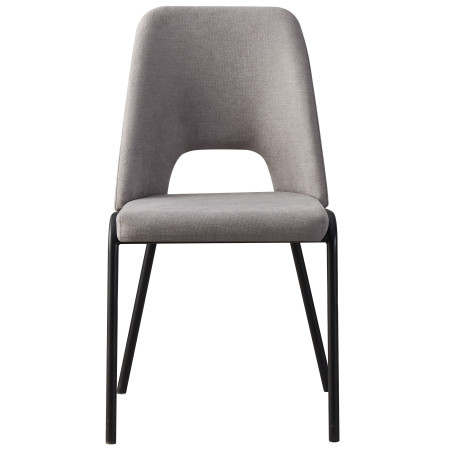 Dining chair with an exposed metal frame and open backrest (#3587)