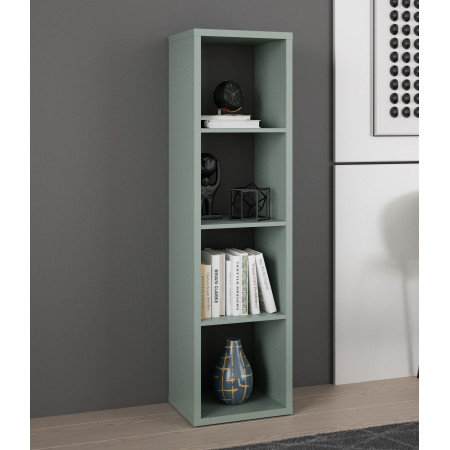 Tall cube cabinet with three shelves and an open back (#3566)
