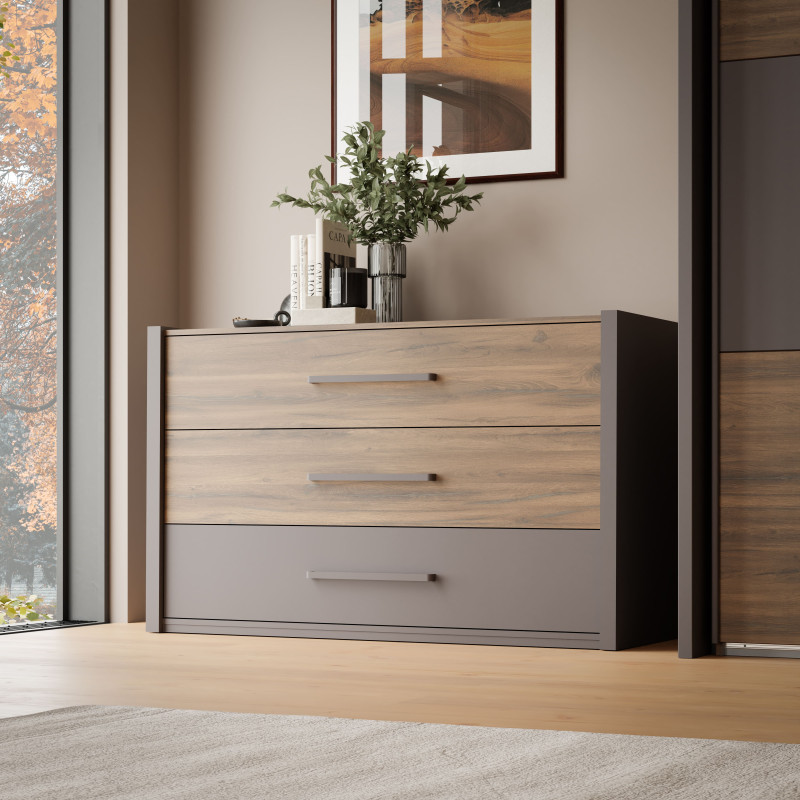 Plats šķipau ar trim atvilktņem (#3578)