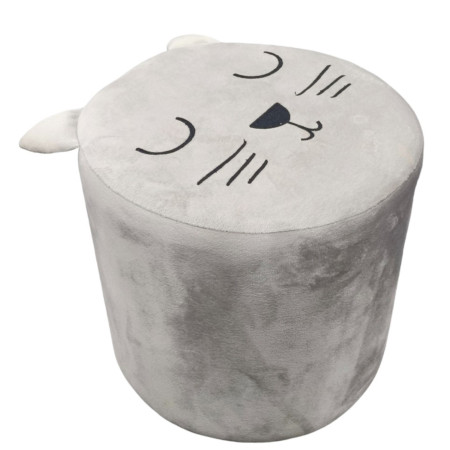 Upholstered pouf in cylindrical shape (#3622)