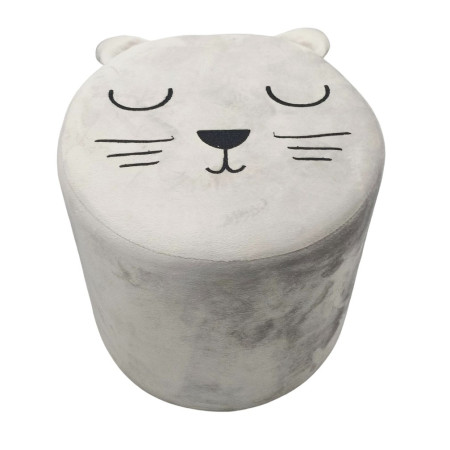 Upholstered pouf in cylindrical shape (#3622)