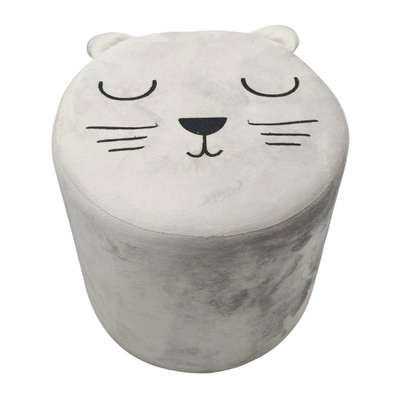 Upholstered pouf in cylindrical shape (#3622)