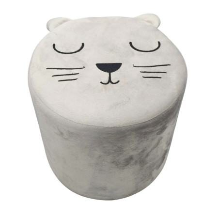 Upholstered pouf in cylindrical shape (#3622)
