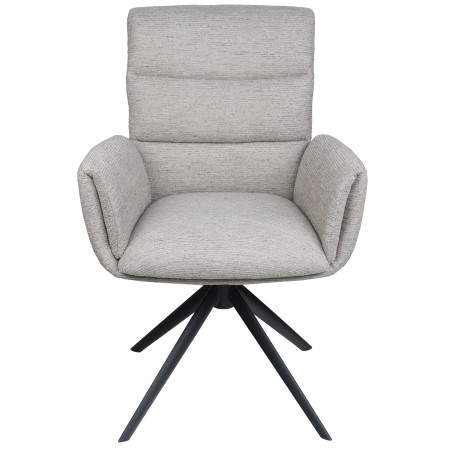 Modern dining chair with armrests and 360° swivel function (#3663)