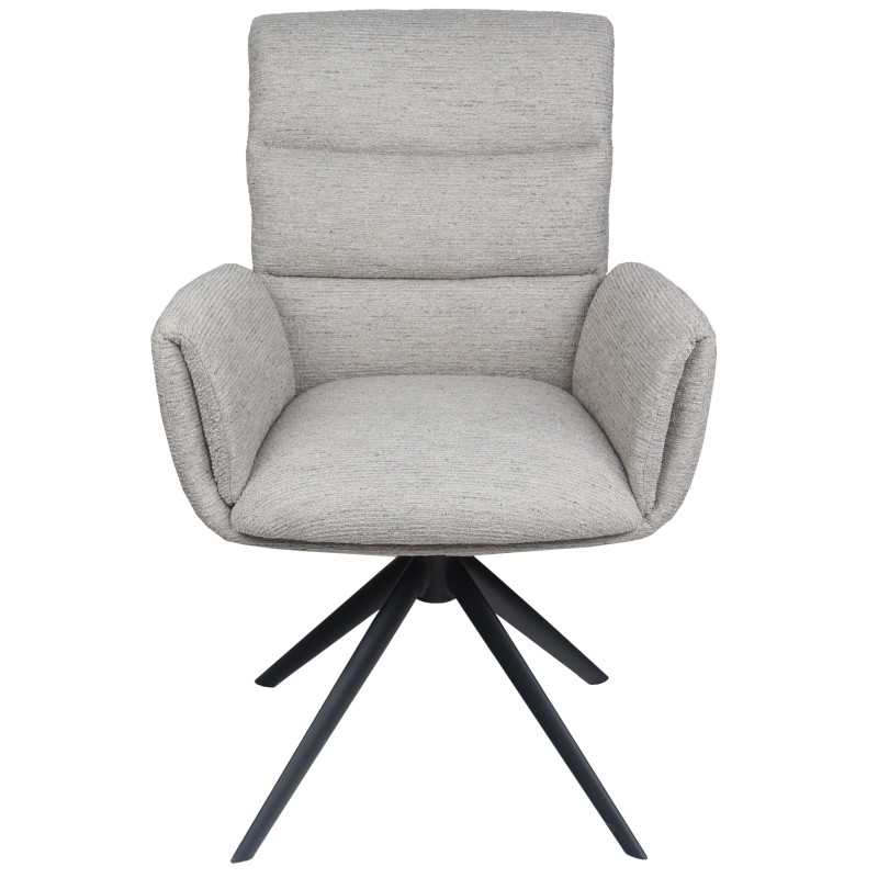 Modern dining chair with armrests and 360° swivel function (#3663)