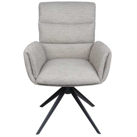 Modern dining chair with armrests and 360° swivel function (#3663)
