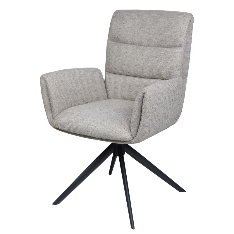 Modern dining chair with armrests and 360° swivel function (#3663)