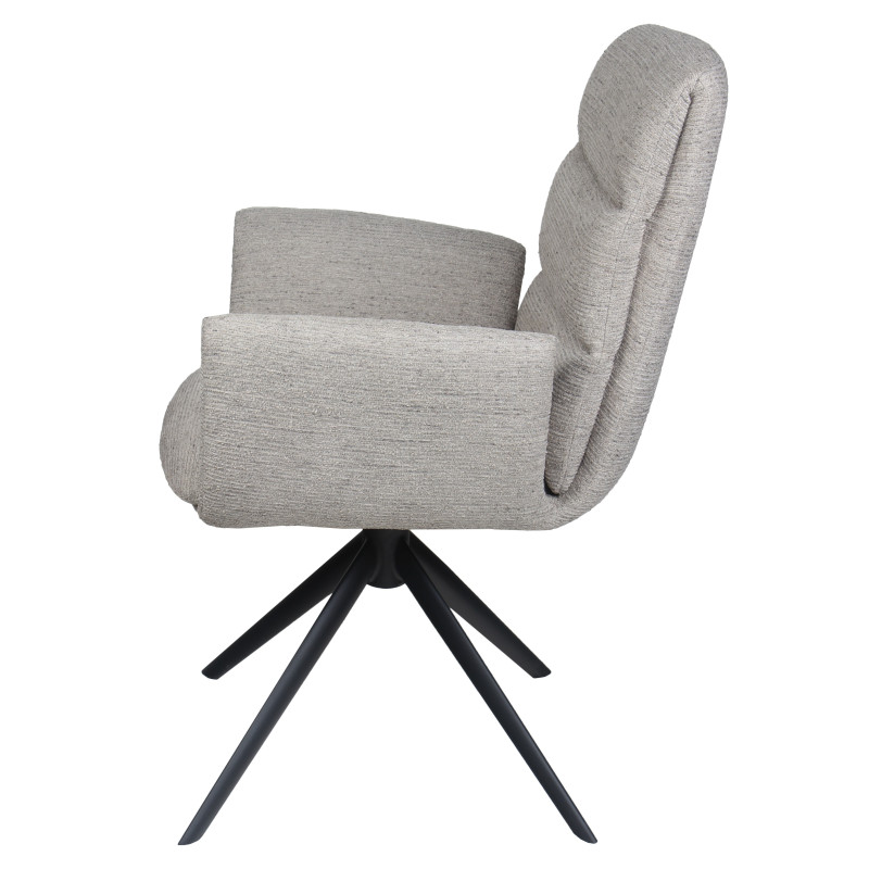 Modern dining chair with armrests and 360° swivel function (#3663)