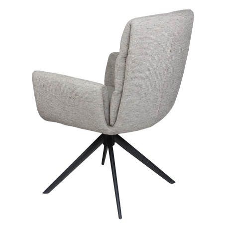 Modern dining chair with armrests and 360° swivel function (#3663)