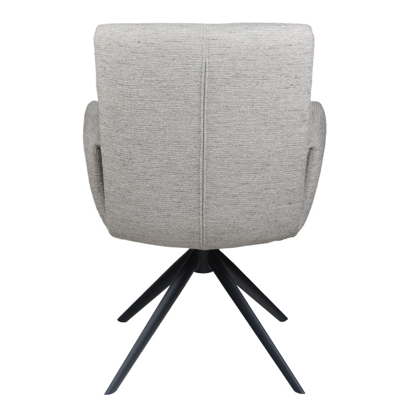 Modern dining chair with armrests and 360° swivel function (#3663)