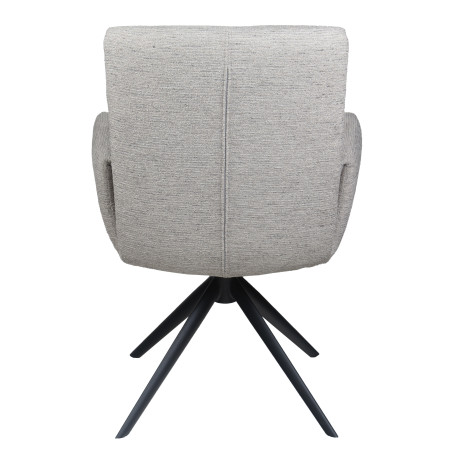 Modern dining chair with armrests and 360° swivel function (#3663)