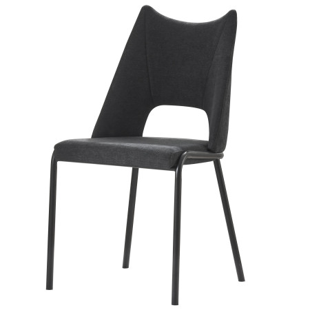 Dining chair with dark grey upholstery (#3648)