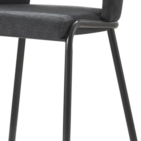 Dining chair with dark grey upholstery (#3648)