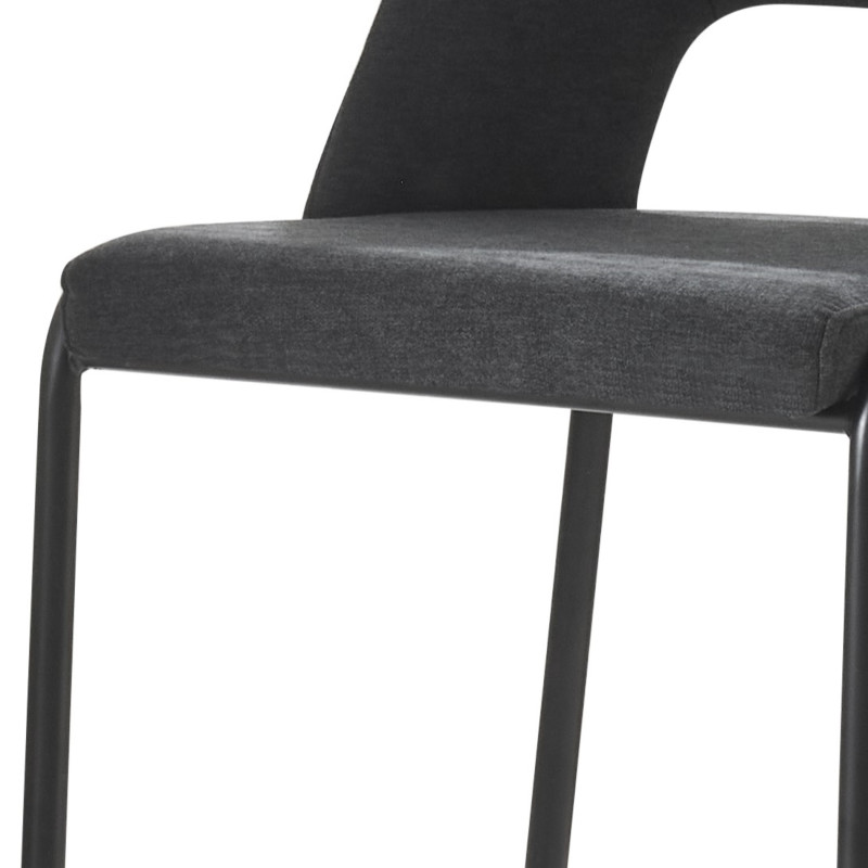 Dining chair with dark grey upholstery (#3648)