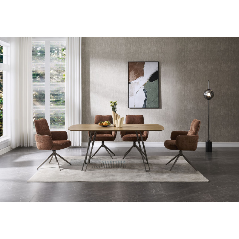 Ēdamistabas galds savvaļas ozola krāsā (#3656)