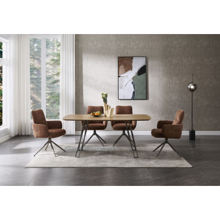 Ēdamistabas galds savvaļas ozola krāsā (#3656)