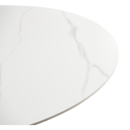 Round ceramic table on a metal base (#3658)