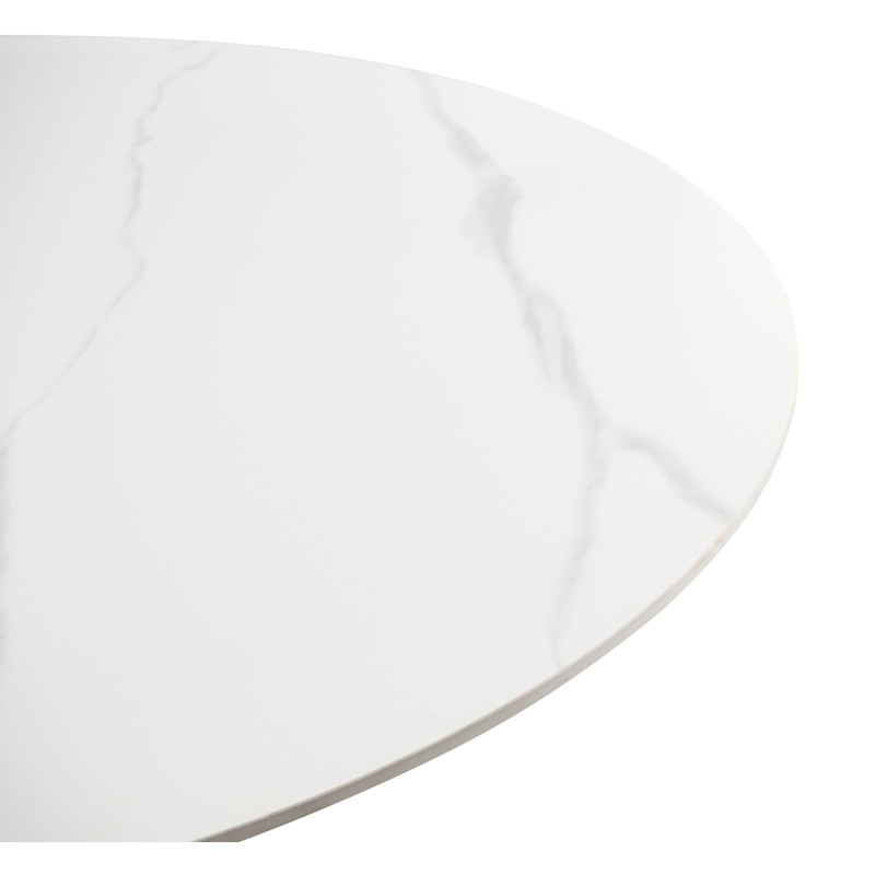 Round ceramic table on a metal base (#3658)