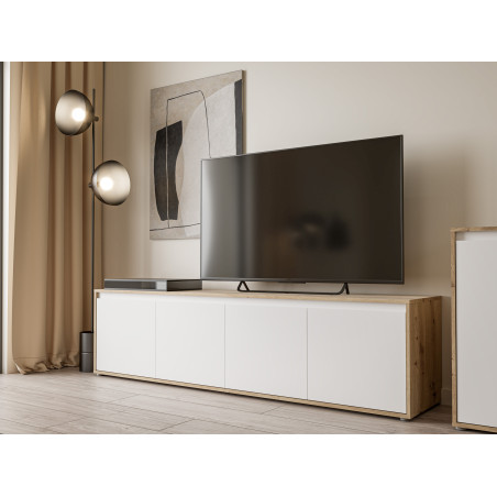 Large TV stand with internal storage space (#3638)