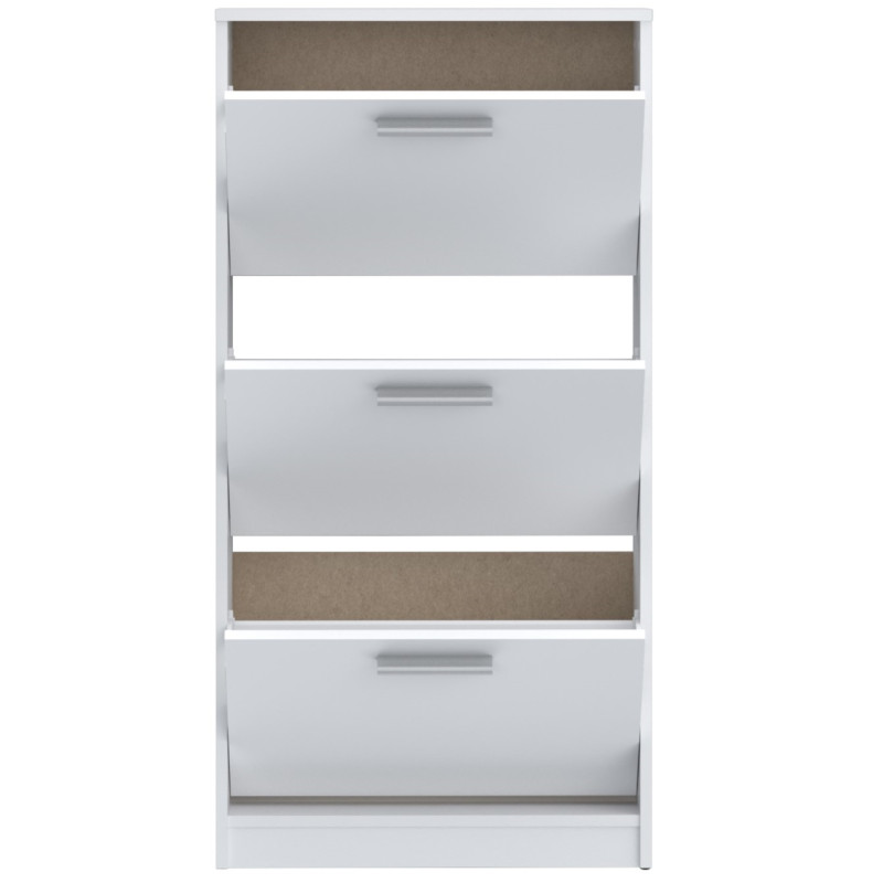 Shoe rack with three tilting drawers and an open back (#3630)