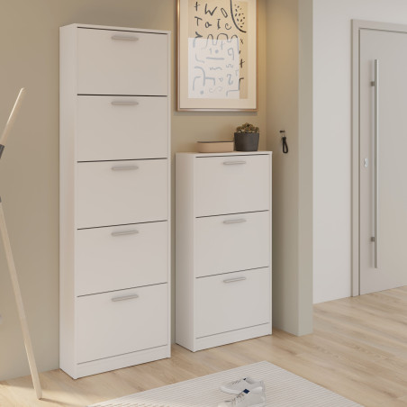 Shoe rack with three tilting drawers and an open back (#3630)