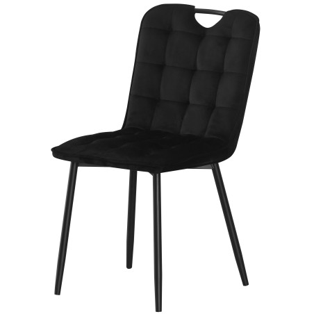 Dining chair with velvet upholstery (#3688)