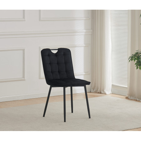 Dining chair with velvet upholstery (#3688)