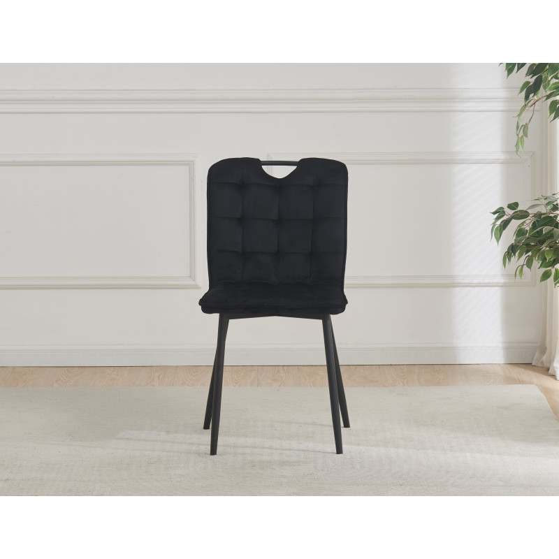 Dining chair with velvet upholstery (#3688)