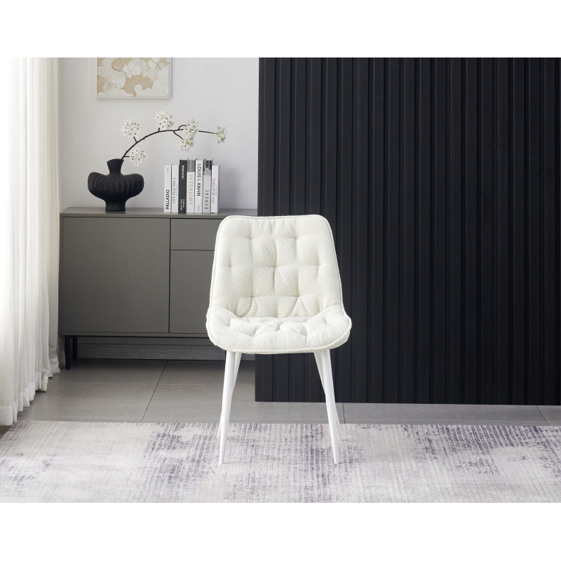 Upholstered dining chair without armrests (#3689)