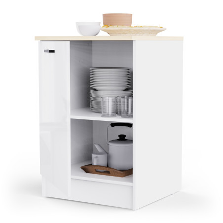 Wide kitchen base cabinet in white (#3673)