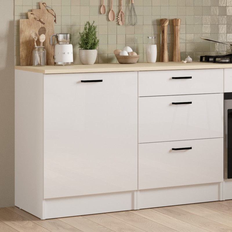 Wide kitchen base cabinet in white (#3673)
