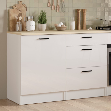 Wide kitchen base cabinet in white (#3673)