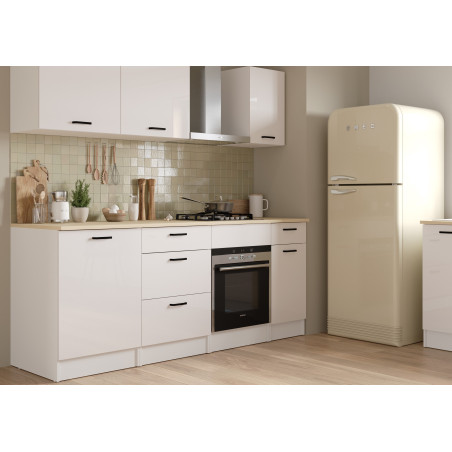 Wide kitchen base cabinet in white (#3673)