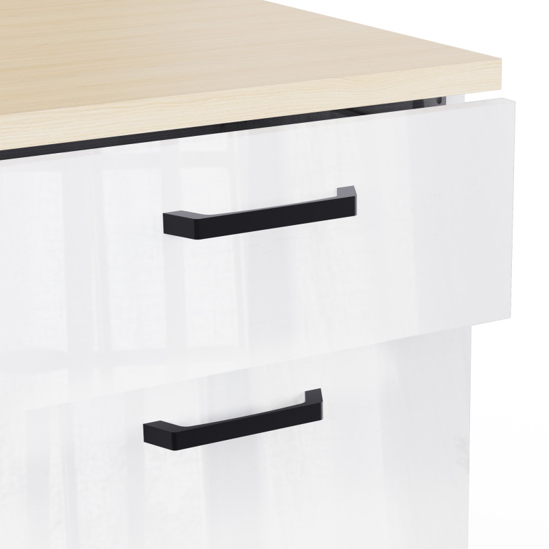 Kitchen cabinet with dual doors and two drawers (#3677)