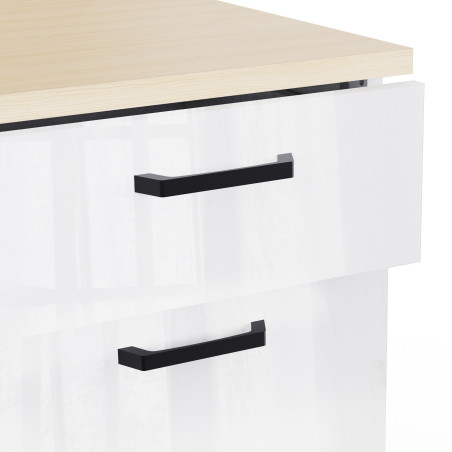 Kitchen cabinet with dual doors and two drawers (#3677)