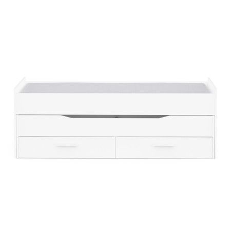 Modern trundle bed in white color (#3702)