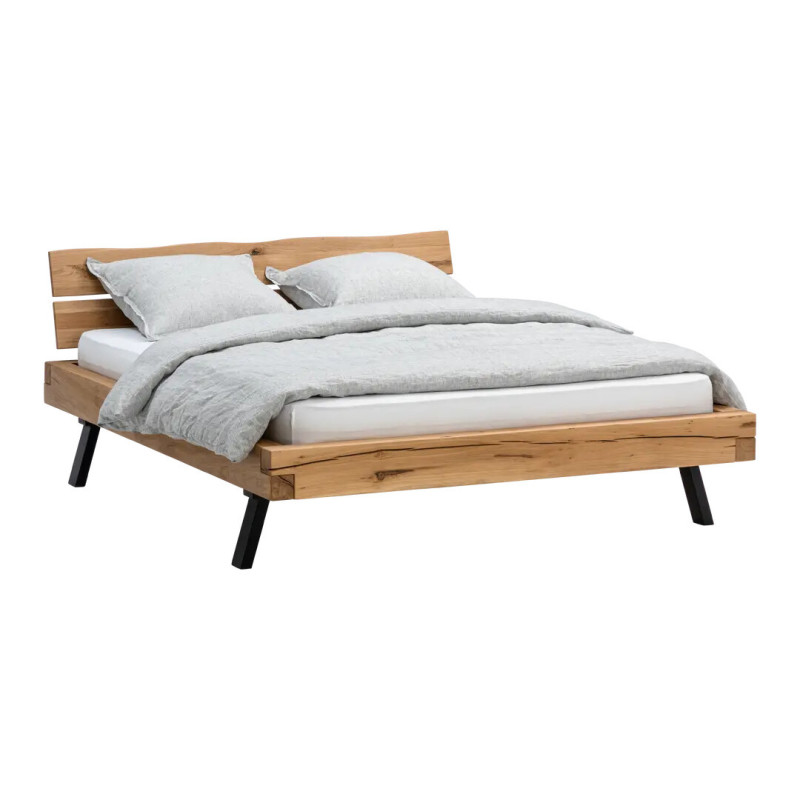Bed made of solid oak wood (#3718)
