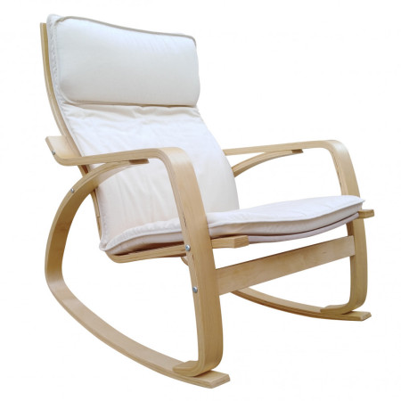 Comfortable rocking chair with cotton upholstery (#2014)
