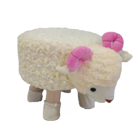 Round pouf in the shape of cuddly sheep (#2018)
